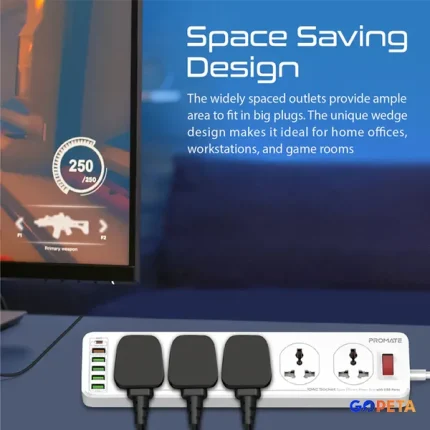 Socket Space Efficient Power Strip